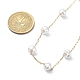 Collares de cadena con cuentas de perlas de imitación de plástico abs NJEW-JN04329-4