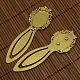 25x18mm Clear Oval Glass Cabochon Cover for Antique Golden DIY Alloy Portrait Bookmark Making DIY-X0122-AG-NR-4