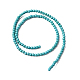 Chapelets de perles synthétiques turquoises&nbsp;TURQ-GSR4mm129-5
