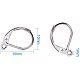 PandaHall 60 Pcs 304 Stainless Steel Lever Back Earring Hooks Earwire with Open Loop 15x10mm for Jewelry Making STAS-PH0018-28P-2