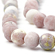Fili di perle di diaspro / kiwi in marmo naturale e sesamo G-T106-288-2