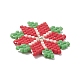 手作りミユキ日本の種子織機模様シードビーズ  クリスマス用の雪の結晶のペンダント  レッド  27x1.7mm  穴：0.5mm PALLOY-MZ00109-3