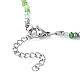 Colliers de perles de verre avec 304 fermoirs en acier inoxydable NJEW-JN04363-01-5