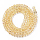 Chapelets de perles en verre peinte par pulvérisation transparent GLAA-N035-03A-B08-2