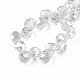 Electroplate Transparent Glass Beads Strands EGLA-N006-032-A01-4