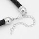 Braided Leather Cord Necklaces NJEW-J023-18-2