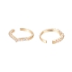 Brass Micro Pave Cubic Zirconia Cuff Earrings EJEW-G270-01G-4