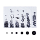 樹脂ラインストーンネイルアートデコレーションアクセサリー  半円  ブラック  2~6.5x1~2.5mm MRMJ-S017-002H-1