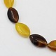 Natural Striped Agate/Banded Agate Beads Strands G-L007-01-1