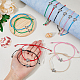 Fibloom 12 pièces 2 couleurs ensemble de bracelets à maillons en alliage de tortue BJEW-FI0001-40-3