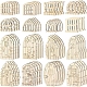 Ornamenti in legno per figurine di porte fatate WG60624-01-1