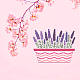 Fingerinspire 3 Lavendel-Schablonen DIY-WH0172-455-7