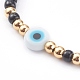 Verstellbare Nylonschnur geflochtenen Perlen Armbänder BJEW-JB06022-3