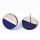 Resin & Wood Stud Earrings EJEW-N017-003A-C01-3