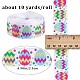 GORGECRAFT 10 Yards Easter Grosgrain Ribbon Polyester Printed Eggs Ribbon Happy Easter Printed Jacquard Craft Wired Webbing Easter Ribbon Rolls for Gift Wrapping Hair Bow Sewing Wreath Crafts Basket OCOR-WH0077-79B-2