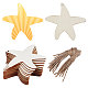Gorgecraft 20 pièce d'étiquettes de Noël en bois en forme d'étoile de mer WOOD-WH0124-26A-1