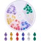 PandaHall Elite 60pcs Glass Smooth Teardrop Beads for Party Decorations DIY Craft GLAA-PH0007-09-1