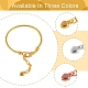 6Pcs 3 Color Brass Snake Chain Bracelets Set for Girl Women BJEW-SZ0001-80-3
