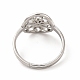 304 регулируемое кольцо в виде цветка из нержавеющей стали для женщин RJEW-B027-19P-3
