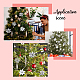 SUPERFINDINGS 16pcs Glitter Silver Poinsettia Flowers Plastic 12pcs Artificial Flower Christmas Berry Picks with 20pcs Wire Stems and 16pcs Alligator Clips for DIY Craft DIY-FH0003-14-7