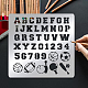 Benecreat 15.6x15.6 cm Buchstabenmuster-Schablonen aus Edelstahl DIY-WH0279-112-7