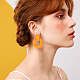 Anattasoul 9 paires 9 couleurs acrylique torsion rectangle boucles d'oreilles pendantes avec épingles en argent sterling pour les femmes EJEW-AN0004-05-5