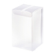 透明なPVCボックス  キャンディートリートギフトボックス  マットボックス  結婚披露宴のベビーシャワーの荷箱のため  長方形  ホワイト  6x6x10cm CON-WH0076-94A-1