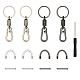 CHGCRAFT 4Pcs 2 Colors Zinc Alloy Push Gate Snap Keychain Clasp Findings FIND-CA0005-88-1