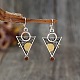 Треугольные серьги-подвески из сплава со стразами FS-WGB19E5-01-1