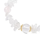 Женские браслеты из натуральных кварцевых бусин и розового кварца BJEW-JB12305-02-3