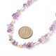 4 pz 4 stile naturale pietre preziose miste chip e collane di perline di perle impostate per le donne NJEW-JN04008-8
