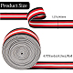 4.7 ярд плоской нейлоновой полосатой резинки OCOR-GF0003-84A-2