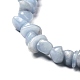 Natural Angelite Chips Beads Stretch Bracelets BJEW-JB06621-4