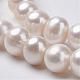 Fili di perle di perle d'acqua dolce coltivate naturali PEAR-D187-20-3