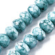 Opaque Baking Painted Glass Beads Strands EGLA-N006-009B-A16-1
