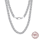 925 collana a catena a maglie cubane in argento sterling NJEW-I124-001-A-1