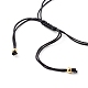 Bracelets de perles de nylon tressés réglables BJEW-JB06262-4