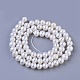 Hebras de perlas de perlas de agua dulce cultivadas naturales de papa PEAR-E007-4-5mm-AAA-2