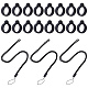 GORGECRAFT 32PCS Black Anti-Lost Necklace Lanyard Set Including 16PCS Anti-Loss Pendant Strap String Holder With 16PCS Silicone Rubber Rings for Daily Life Office Key Chains Outdoor Activities AJEW-WH0304-75A-1