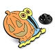 Halloween schreckliche Kürbisschnecken-Legierungs-Email-Pin-Broschen AJEW-Z023-08EB-3