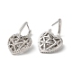 Hollow Heart Rack Plating Brass Micro Pave Cubic Zirconia Dangle Hoop Earrings EJEW-A027-06P-2
