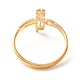 ワードイエス304女性のためのステンレス鋼の指輪  ゴールドカラー  内径：usサイズ6 1/2（16.9mm） RJEW-B035-04P-3
