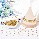 NBEADS About 2000 Pcs Golden Cube Seed Beads SEED-NB0001-84-6