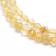 Chapelets de perles en quartz rutiles d'or naturel G-E411-17-3mm-3