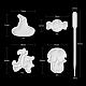 ハロウィンDIYペンダント樹脂シリコンモールド  プラスチックピペット付き  ジュエリー作りのための  魔女と頭蓋骨とキャンディーと魔女の帽子の形  小麦  85x86x11mm  穴：3mm DIY-LS0001-14-2
