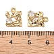 Латунные микропаве прозрачные кубические циркониевые подвески KK-A259-29G-3