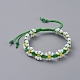 Adjustable Wreath Braided Bead Bracelets BJEW-JB05032-2