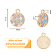 DICOSMETIC 90Pcs 3 Colors Enamel Mosaic Charms Gold Flat Round Charms Mosaic Quadrangle Pattern Charms Geometric Mosaic Charms Alloy Enamel Pendants for Jewelry Making ENAM-DC0001-29-2