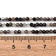 Нити бусин из натурального черного рутилированного кварца G-RM250104-C4-3