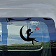 4 個 4 スタイルバレンタインデースクエアペット防水自己粘着車のステッカー  車の反射デカール  オートバイの装飾  ブラック  恋人の模様  200x200mm  1個/スタイル DIY-GF0007-45I-5